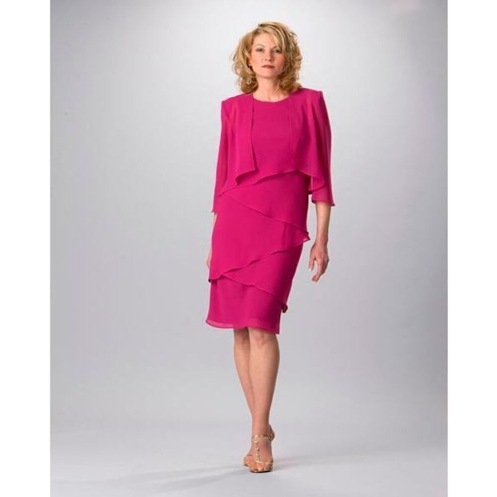 NWT Ursula of Switzerland Mother Of the‎ Bride Dress English Rose Pink Size 8